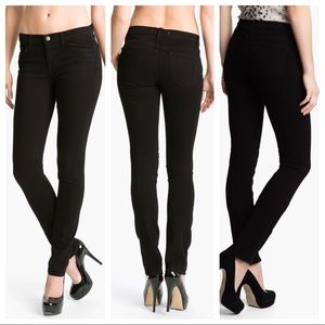 J Brand Pencil Leg Low-Rise Jeans - Black